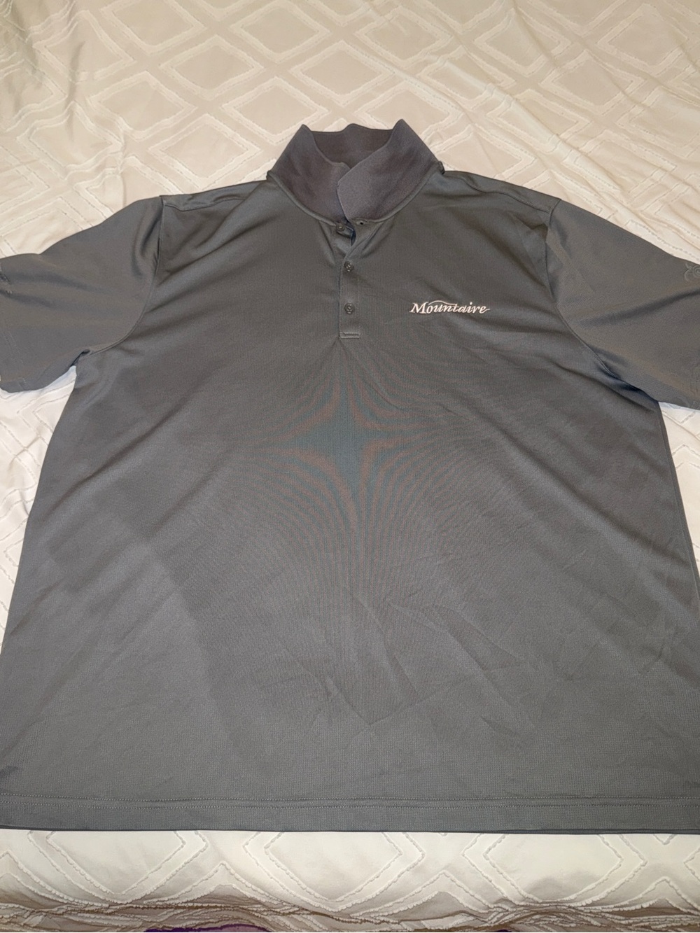 Mountaire Farms Gray Short-Sleeve Polo